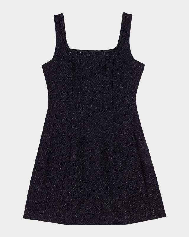 Ribalane Metallic Tweed Mini Dress